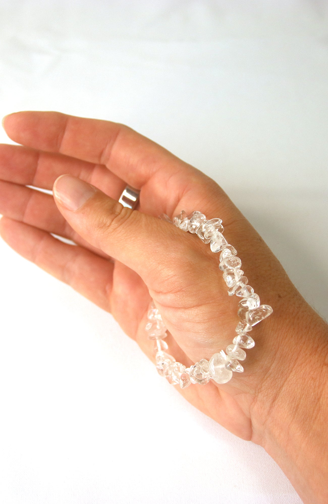 Clear Quartz Chip Bracelet AA